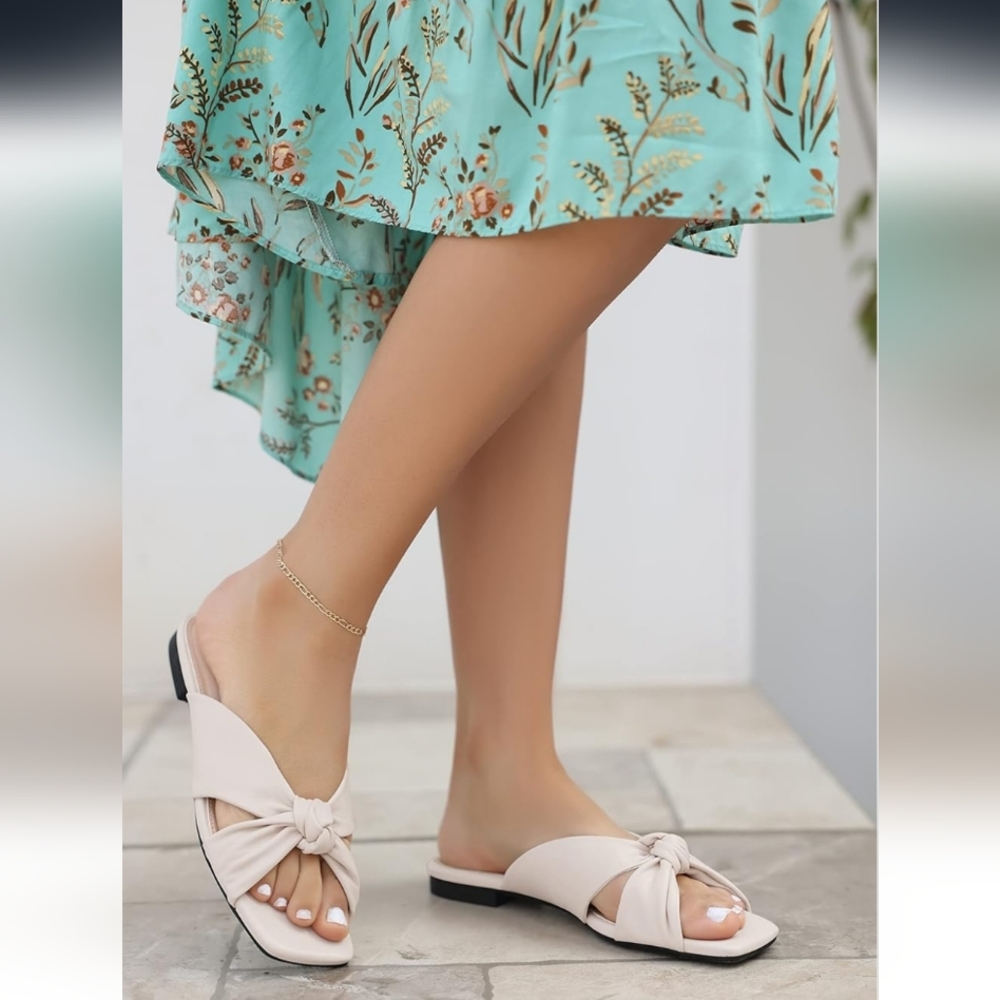 Cream Women's Slide Sandals